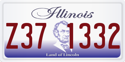IL license plate Z371332
