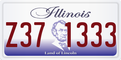 IL license plate Z371333