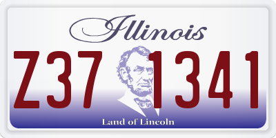 IL license plate Z371341