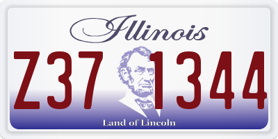 IL license plate Z371344