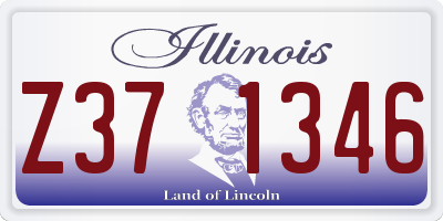 IL license plate Z371346