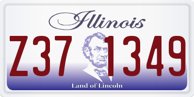 IL license plate Z371349