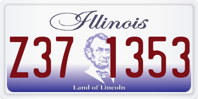 IL license plate Z371353