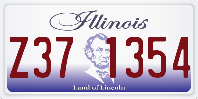IL license plate Z371354