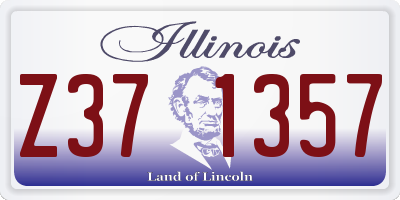 IL license plate Z371357