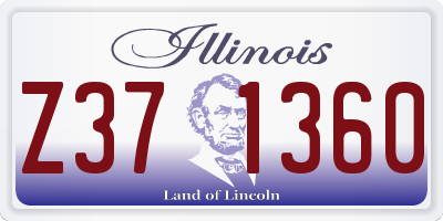 IL license plate Z371360