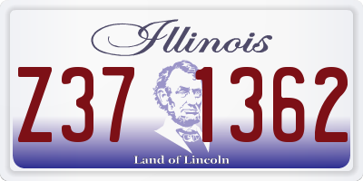 IL license plate Z371362