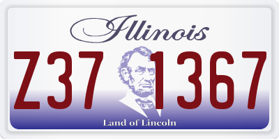 IL license plate Z371367