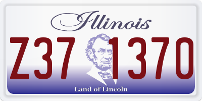 IL license plate Z371370