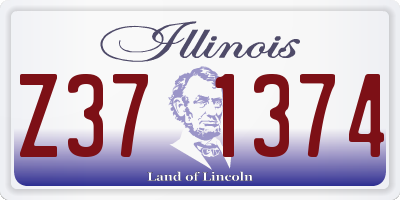 IL license plate Z371374