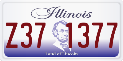 IL license plate Z371377