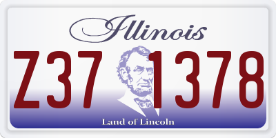 IL license plate Z371378