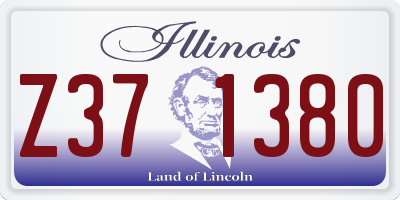 IL license plate Z371380