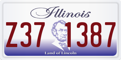 IL license plate Z371387