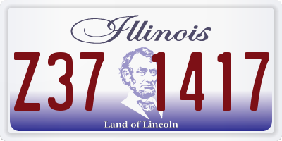 IL license plate Z371417