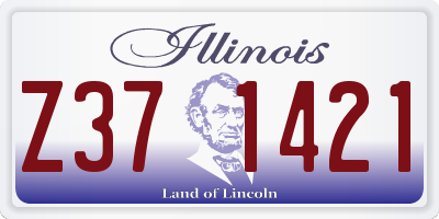 IL license plate Z371421