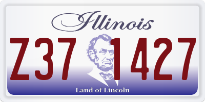 IL license plate Z371427