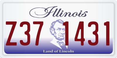 IL license plate Z371431