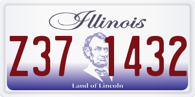 IL license plate Z371432