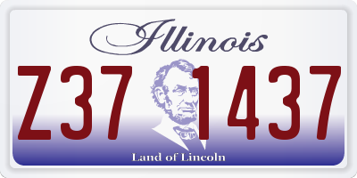 IL license plate Z371437