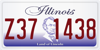 IL license plate Z371438