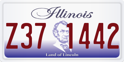 IL license plate Z371442