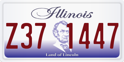 IL license plate Z371447