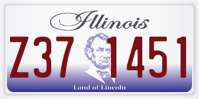 IL license plate Z371451