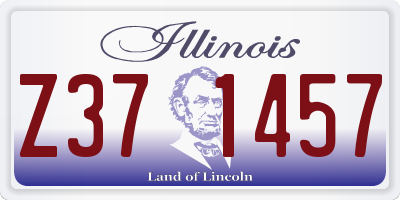 IL license plate Z371457