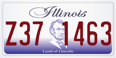 IL license plate Z371463