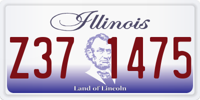IL license plate Z371475