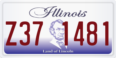 IL license plate Z371481