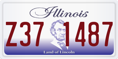 IL license plate Z371487