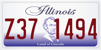 IL license plate Z371494