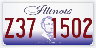 IL license plate Z371502