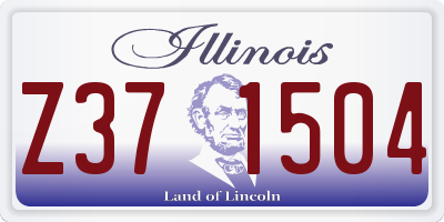 IL license plate Z371504
