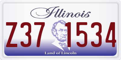 IL license plate Z371534