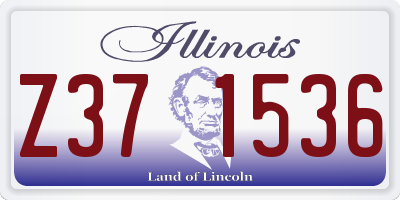 IL license plate Z371536