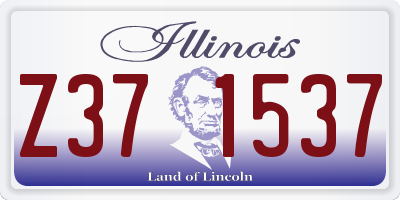 IL license plate Z371537