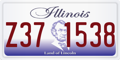IL license plate Z371538