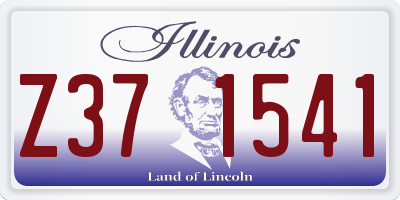 IL license plate Z371541