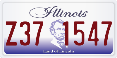 IL license plate Z371547