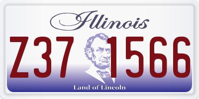 IL license plate Z371566