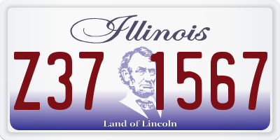 IL license plate Z371567