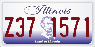 IL license plate Z371571