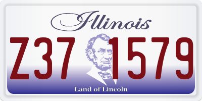 IL license plate Z371579