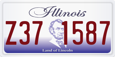 IL license plate Z371587