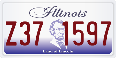 IL license plate Z371597