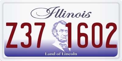 IL license plate Z371602