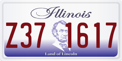 IL license plate Z371617